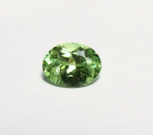 Merelani Mint Grossular Garnet 0.47ct Rare Vivid Green Faceted Fluorescent Gem 6x4mm