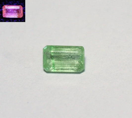 BiColour Tsavorite Leuco Garnet 0.69ct Exceptionally Rare Grossular Garnet 6x4mm