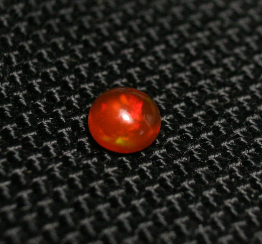 Rare Mexican Fire Opal Cabochon 0.34ct Red Flash AAA Quality Fire Opal 5x5mm