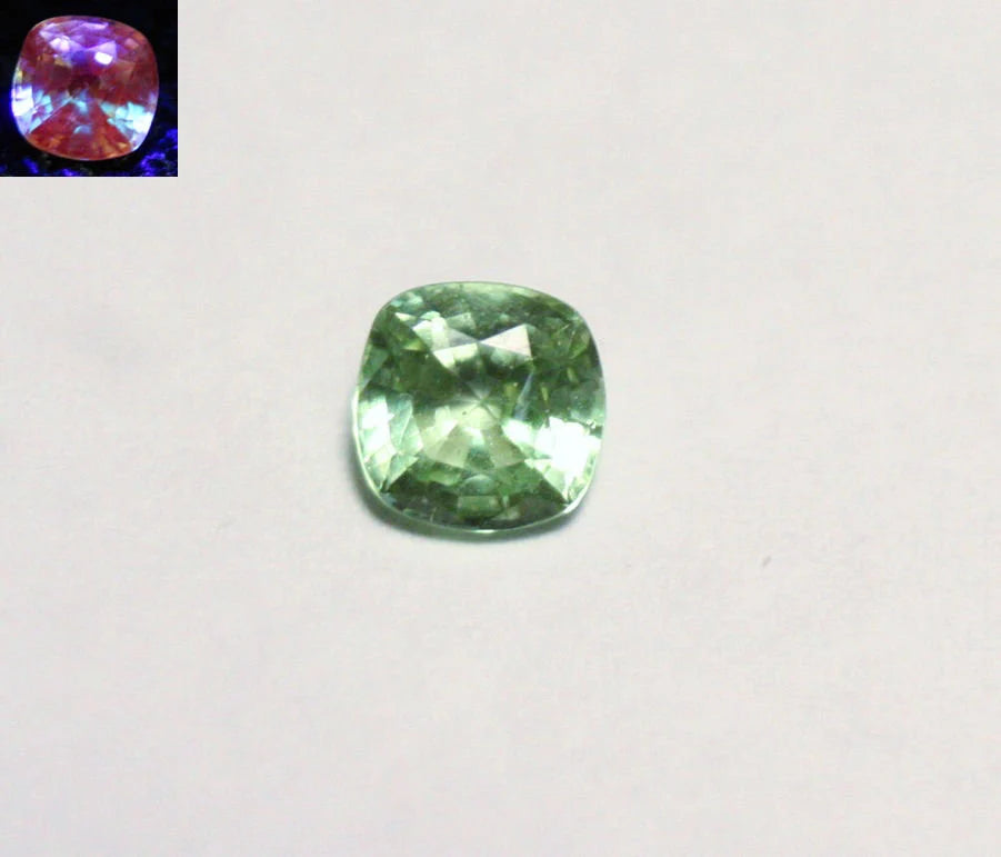 Merelani Mint Grossular Garnet 0.46ct Rare Faceted Garnet Fluorescent Gem 4x4mm