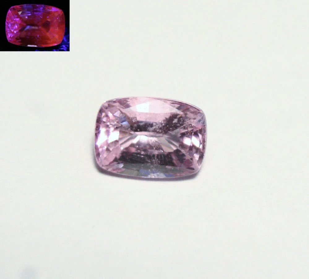 Mahenge Pink Spinel 1.66ct Rare Scintillating Cushion Cut Natural 8x6m Tanzania