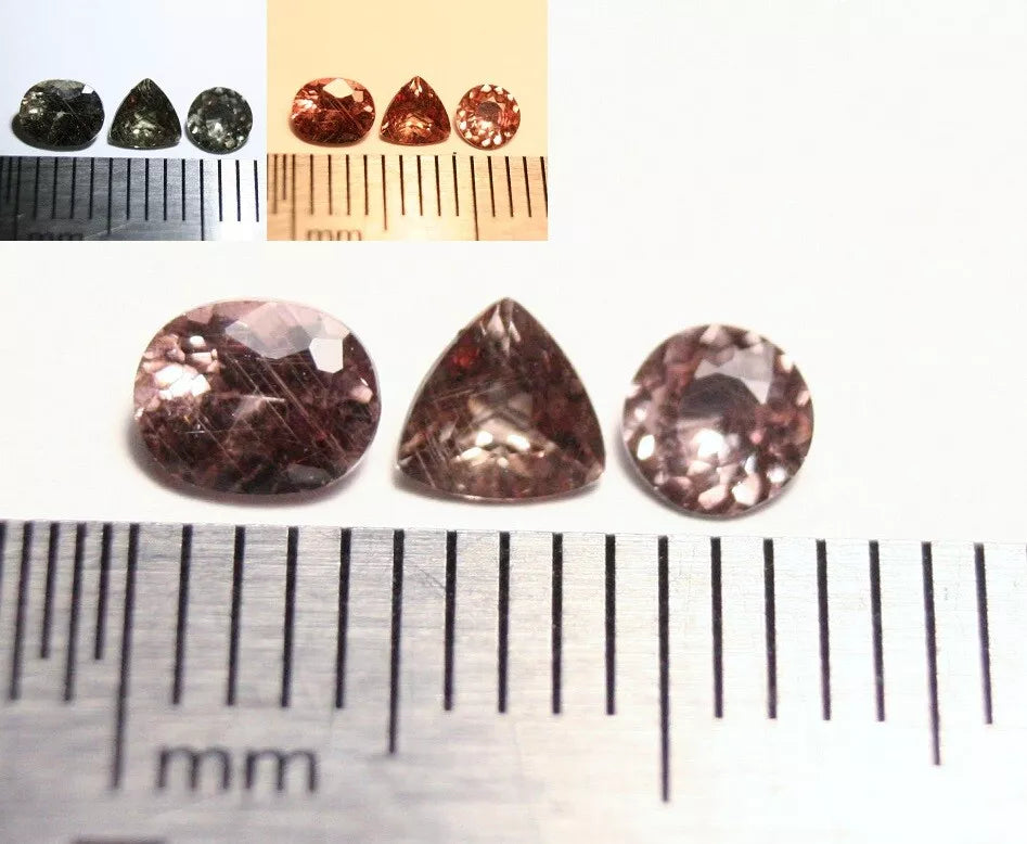 Colour Change Garnet 0.85ct 3pc Lot with Rare Colour Change Tanzania AAA