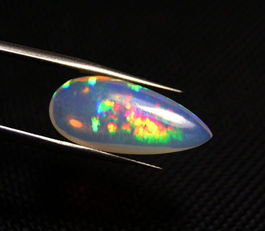 Welo Grey Base Opal Cabochon 7.9ct Rainbow Snakeskin AAA Natural Opal Video