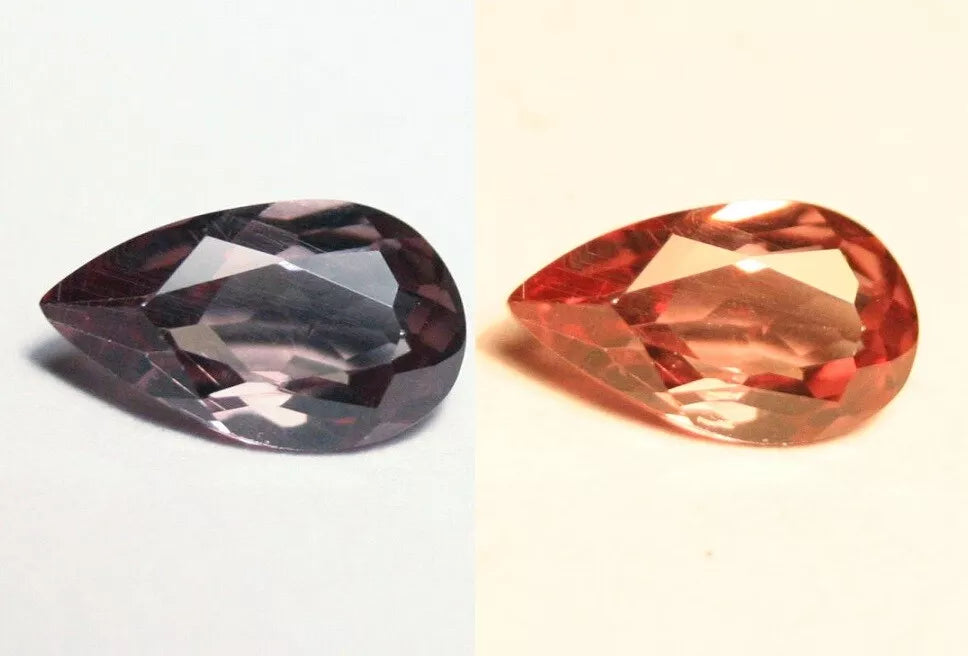 Colour Change Garnet 0.87ct Pear Cut Gem Rare Colour Change Tanzania 7x4mm