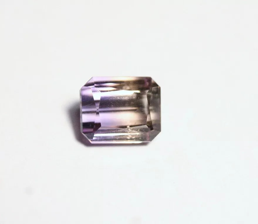 3ct Bolivian Ametrine Lovely Clean BiColour Emerald Cut Natural Gem 8x7mm