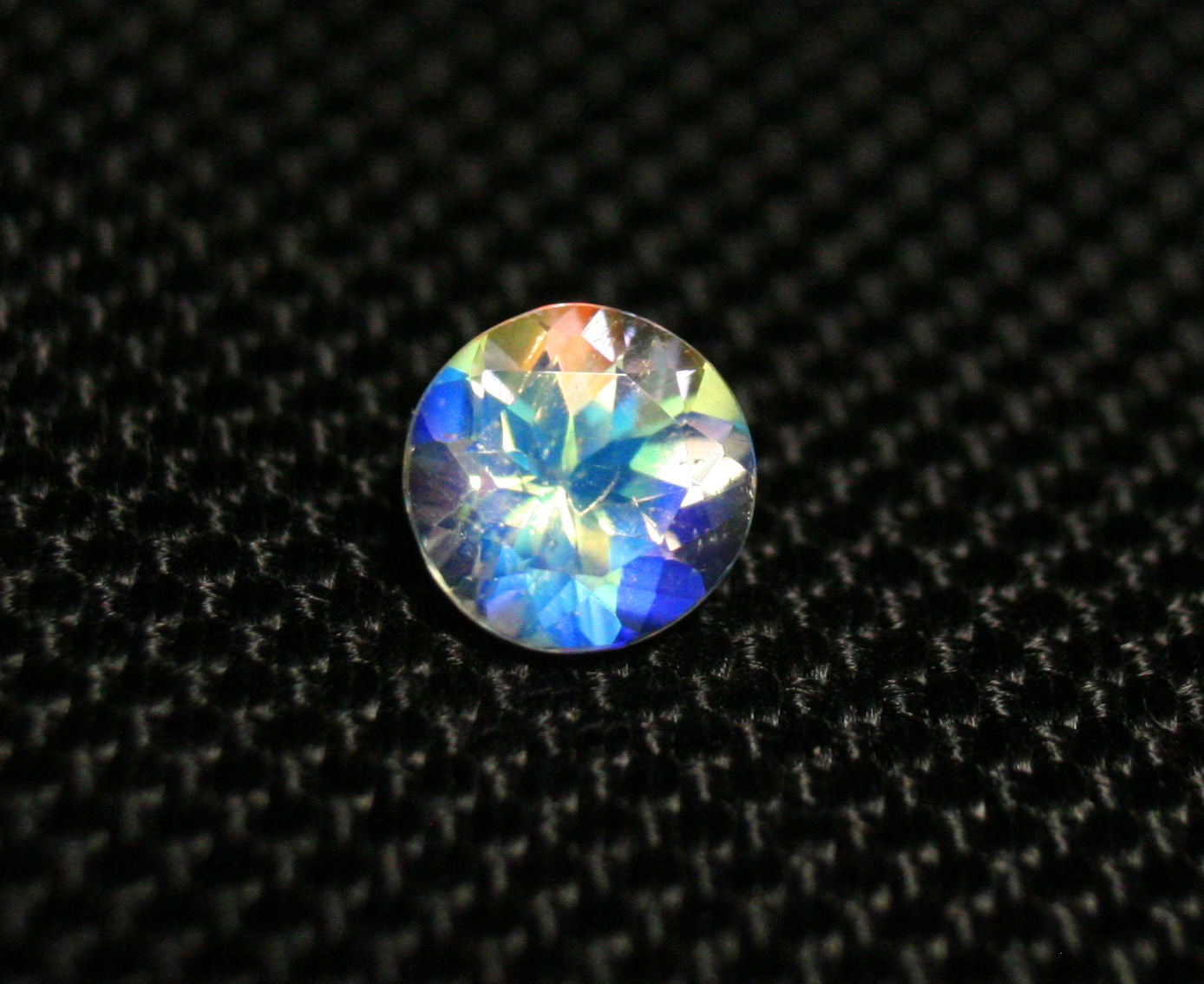 Faceted Moonstone 1.11ct Madagascar AAA Rainbow Moonstone 6.5mm Round