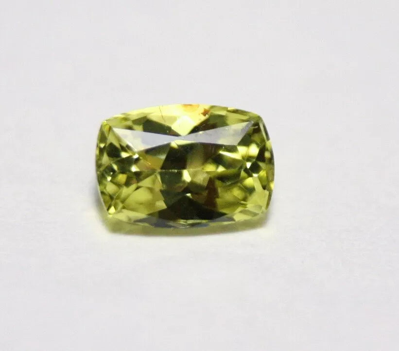 Burmese Chrysoberyl 0.63ct Rare Neon Yellow AAA Scintillating Cushion Cut 6x4mm