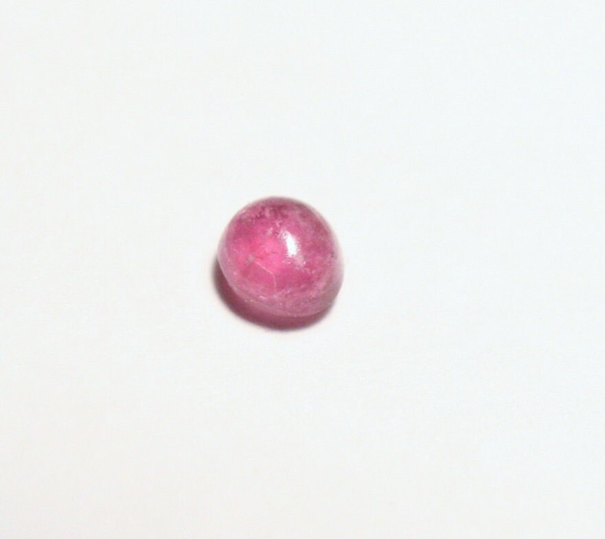 Pezzottaite Cabochon 0.18ct Ultra Rare Raspberry Beryl - Madagascar Reddish Pink 2.5mm