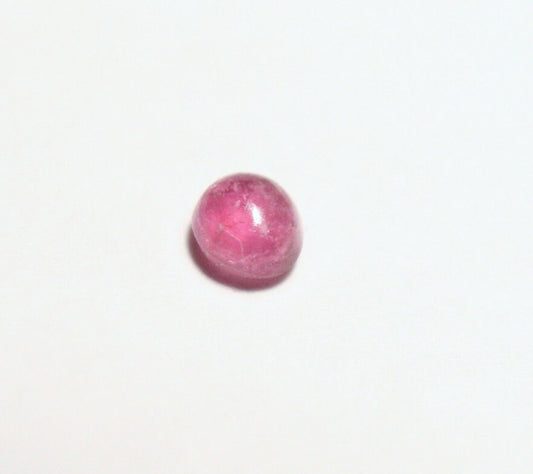 Pezzottaite Cabochon 0.18ct Ultra Rare Raspberry Beryl - Madagascar Reddish Pink 2.5mm