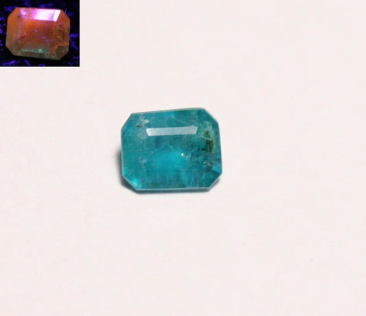 Hauyne 0.2ct Ultra Rare Electric Teal Neon Hauynite Fluorescent Afghanistan 4x3.5mm