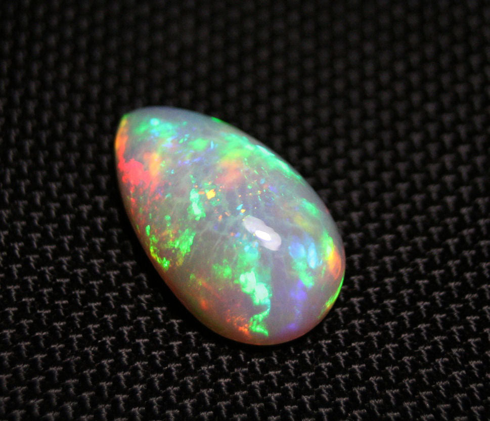 Welo Grey Base Opal Cabochon 14.6ct Micro Honeycomb AAA Natural Opal Video