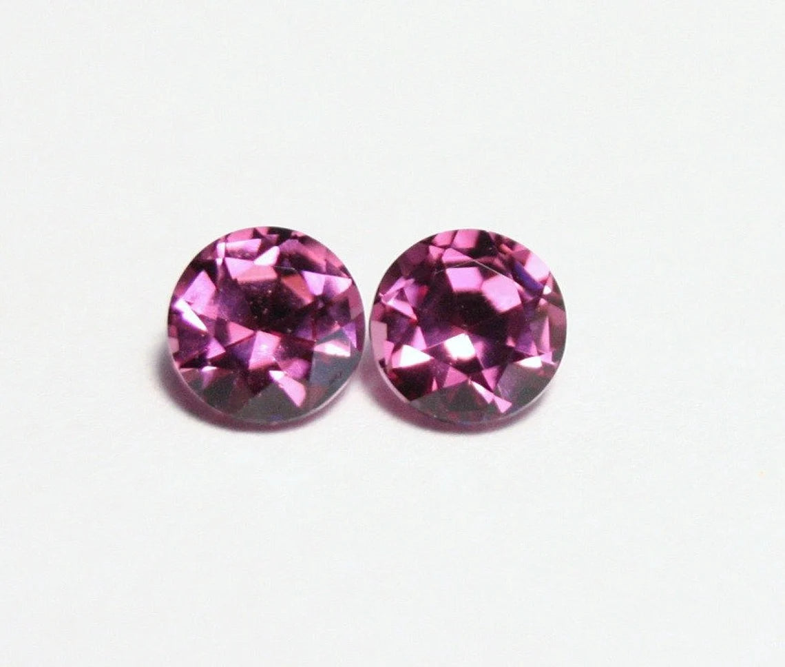 Malaya Garnet Pair 0.68ct Scintillating Rounds Natural Malaya Garnet Madagascar 3.8mm