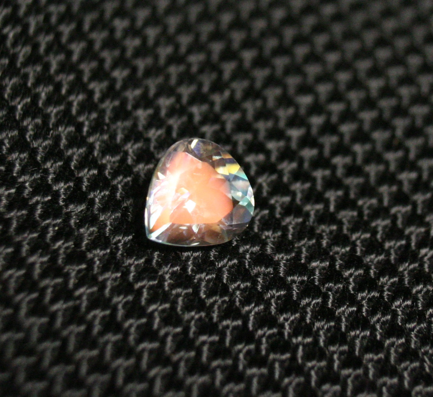 Faceted Moonstone 0.8ct Madagascar AAA Rainbow Moonstone 6x6mm Pear