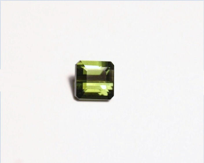 Green Tourmaline 0.71ct Beautiful Emerald Cut Gemstone Brazil 5x5mm