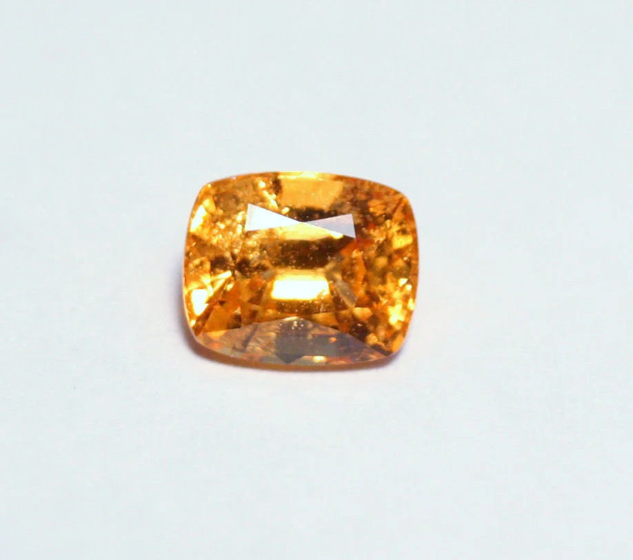 Mandarin Spessartine Garnet 1.83ct Fanta Orange Cushion Cut Garnet 7x6mm Madagascar