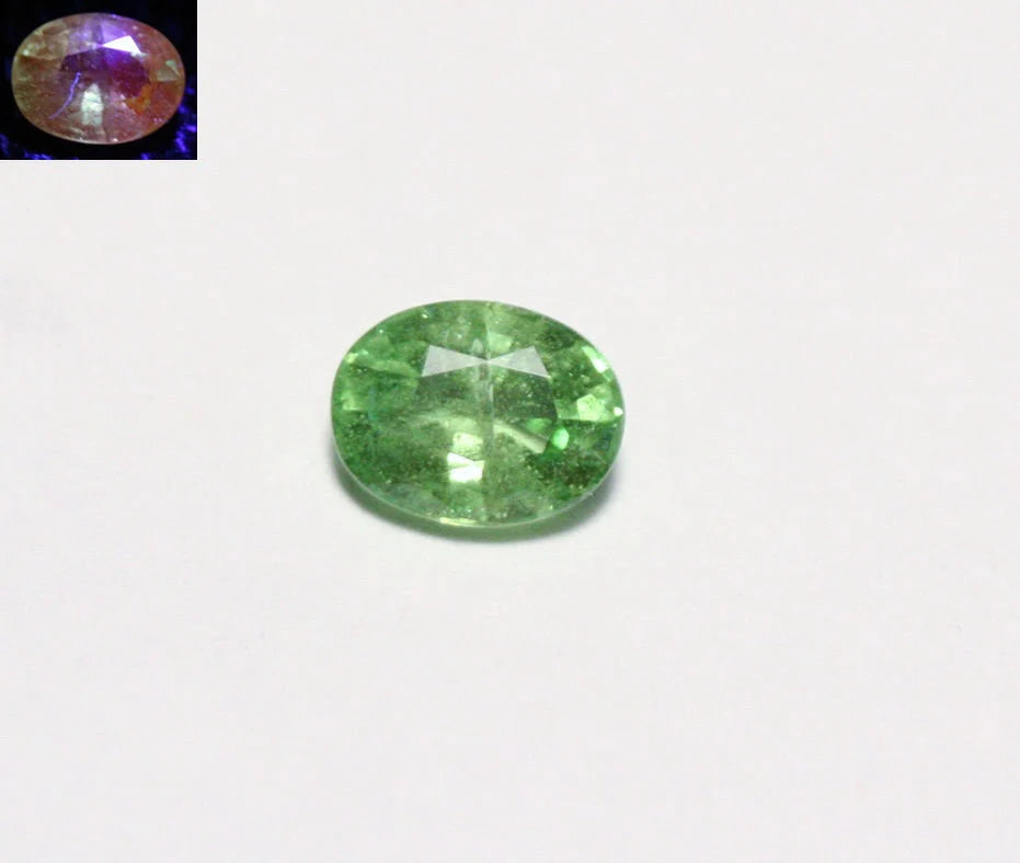 Merelani Mint Grossular Garnet 0.67ct 6x4.5mm Rare Vivid Green Faceted Gem Tanzania