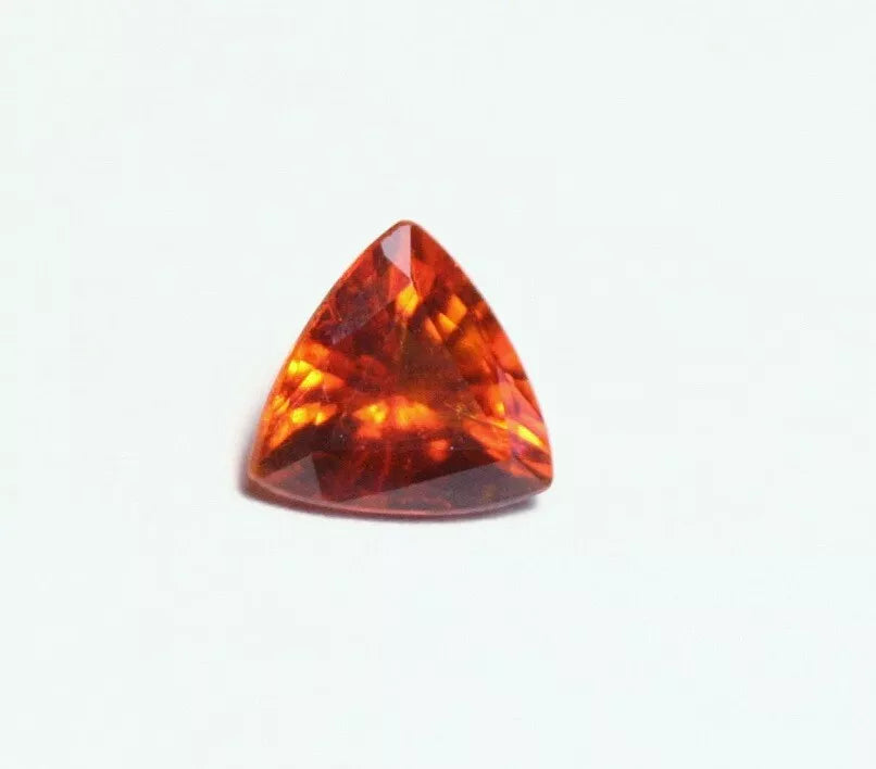 Clinohumite 0.66ct Ultra Rare Deep Orange Faceted Gem - Pakistan 6x6mm