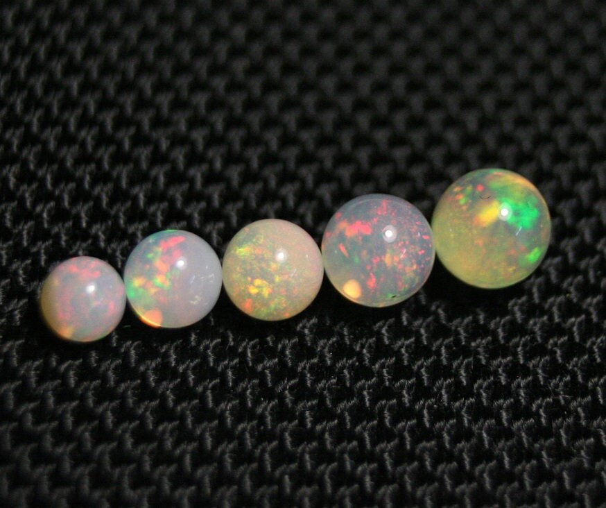 Welo Crystal Opal Graduated Crystal Ball Set 3.5 5pc Natural Opal See Video 6-4mm