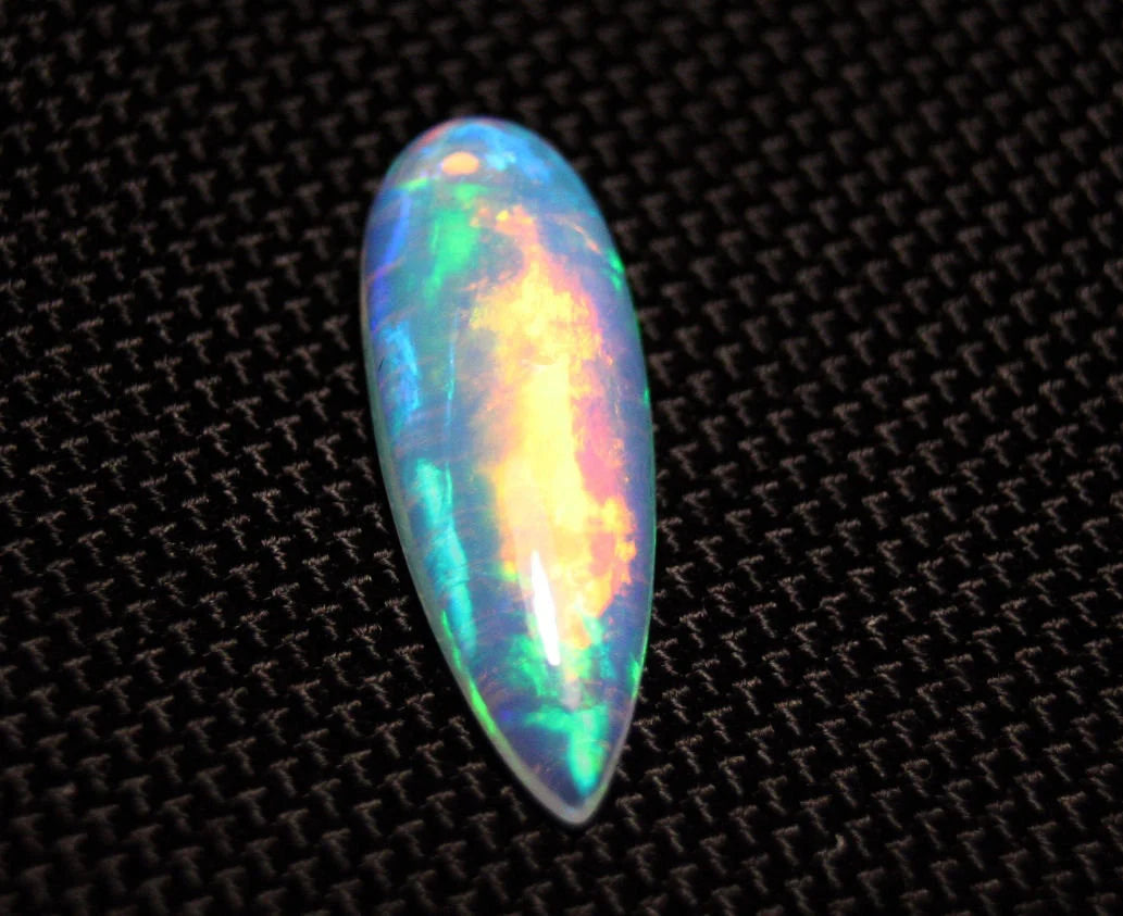 Welo Crystal Opal Cabochon 7.7ct Neon Teardrop Natural Opal See Video 28x10mm