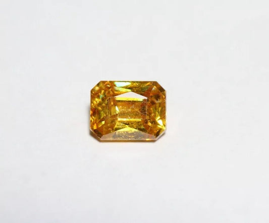 Sphalerite 1.68ct Vibrant Emerald Cut Gemstone Spain 7x5.5mm AAA