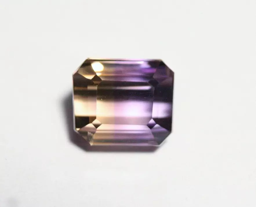 Bolivian Ametrine 4ct Lovely Clean BiColour Emerald Cut Natural Ametrine 9x8mm