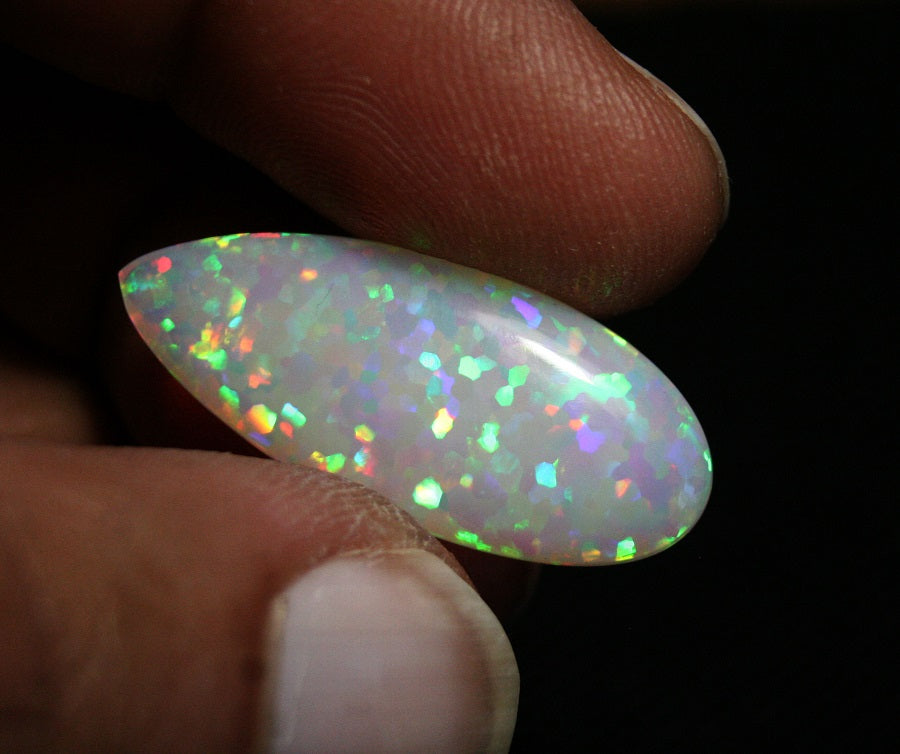 Welo Precious Opal Cabochon 15ct Harlequin Patchwork AAA Rare Natural Opal Video