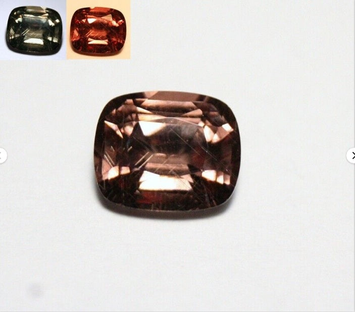 Colour Change Garnet 1.55ct Custom Cut Gem with Rare Superb Colour Change 7x6mm