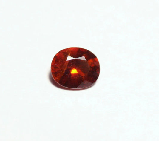 Clinohumite 0.49ct Ultra Rare Deep Orange / Red Faceted Gem - Pakistan 5x4.5mm