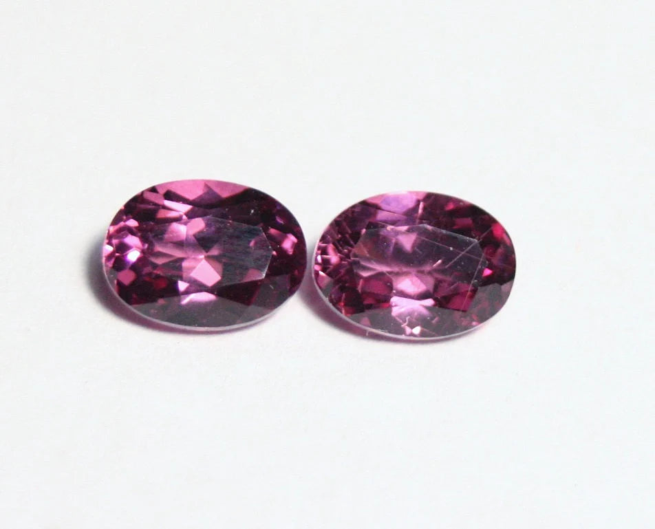 Mahenge Garnet 2.04ct Oval Pair Pastel Pink & Purple Stunning Garnet Tanzania