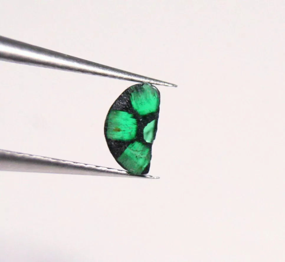 Trapiche Emerald 0.28ct Stunning Rare Natural Emerald 6x3.5mm Muzo Columbia