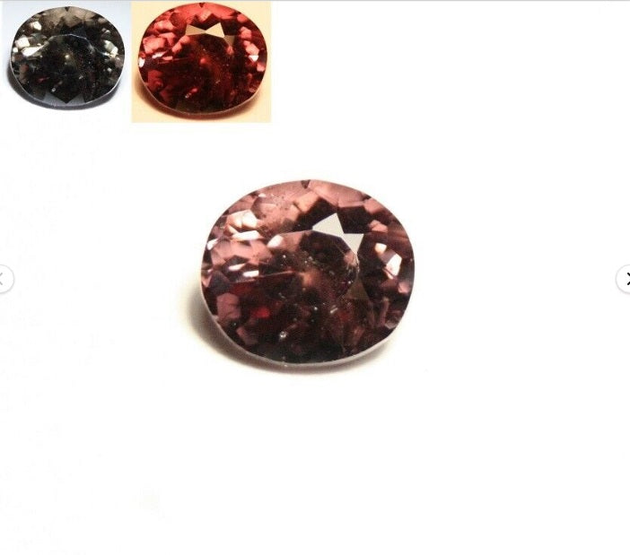 1.4ct Colour Change Garnet Custom Cut Gem with Rare Superb Colour Change 7x6mm