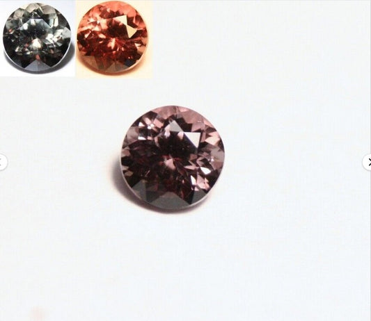 0.6ct Colour Change Garnet Round Cut Fine Gem Rare Superb Colour Change 4.5x4.5mm