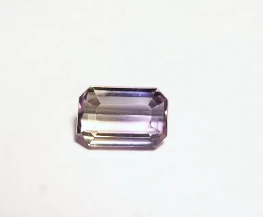 Bolivian Ametrine 3.18ct Lovely Clean BiColour Emerald Cut Natural Gem 10x7mm