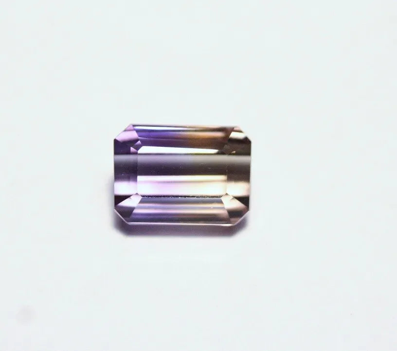 Bolivian Ametrine 3.3ct Lovely Clean BiColour Emerald Cut Natural Gem 9x7mm