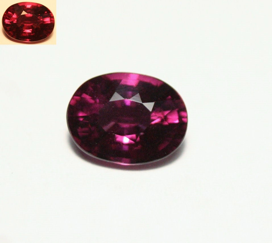 Pink Colour Shift Mahenge Garnet 3ct Rare Pastel Pyrope Garnet Oval Cut 9x7mm