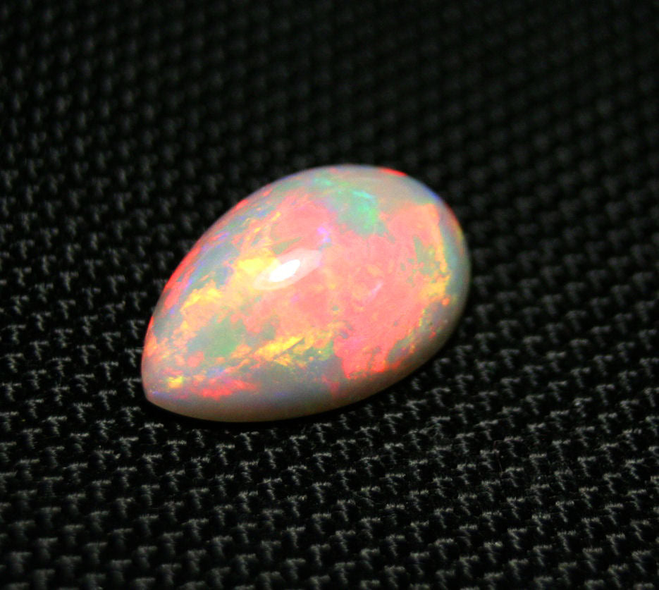 Welo Grey Base Opal Cabochon 9.9ct Rainbow Pear AAA Natural Opal Video 20x13mm