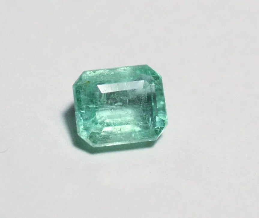 Panjshir Valley Emerald 0.9ct Rare Natural Emerald Cut Genuine Afghan Emerald