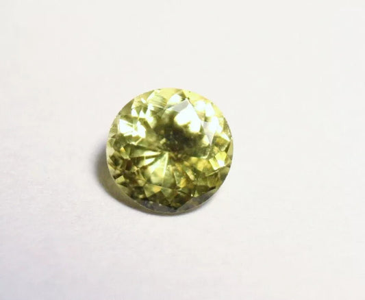 Burmese Chrysoberyl 0.41ct Rare Neon Yellow AAA Scintillating Cut Round Gem 5x5mm