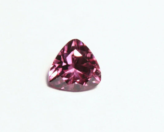 Pink Imperial Malaya Garnet 0.73ct Scintillating Trillion Natural Malaya Garnet Madagascar 5x5mm