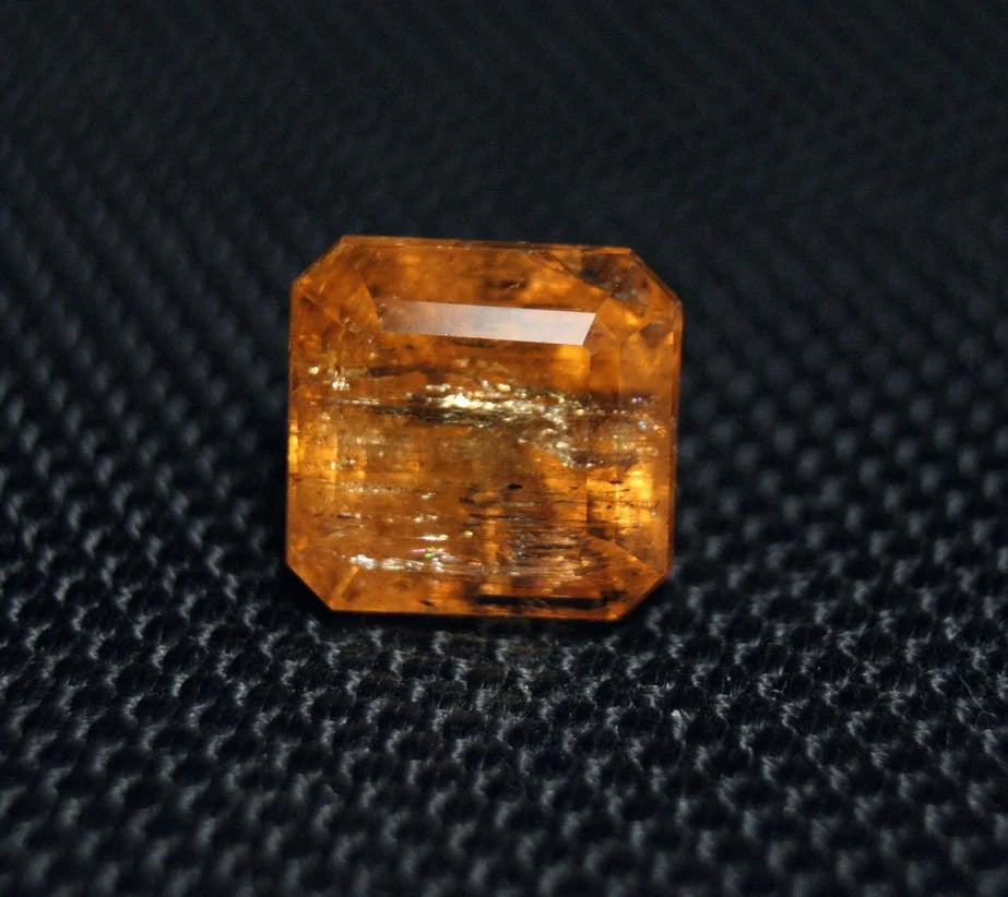 Imperial Topaz 11.8ct Ouro Preto, Brazil, Natural Untreated Rare Orange Topaz 11x11mm