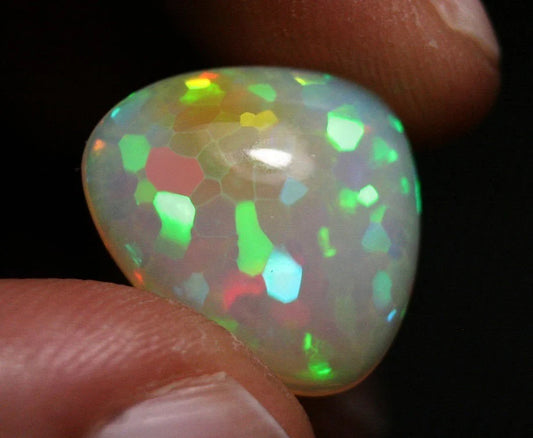 Welo Opal Cabochon 15.3ct Stunning EggYolk Honeycomb Natural Precious Opal Video