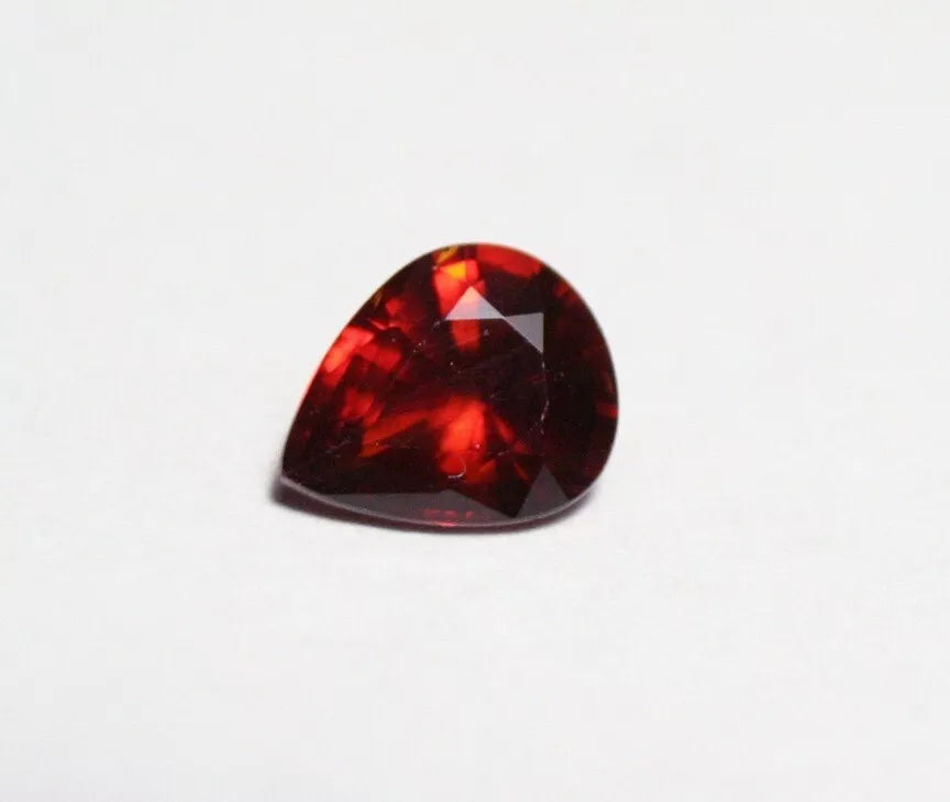 Clinohumite 0.53ct Ultra Rare Deep Orange Faceted Gem Pakistan 6x5mm