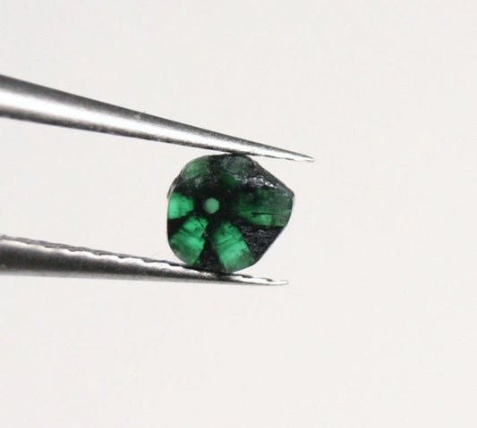 Colombian Trapiche Emerald 0.18ct Stunning Rare Natural Emerald - 4x3.5mm