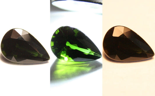 Rare Usambara Effect Faceted Chrome Tourmaline 1.74ct Colour Change Tourmaline 10x6mm