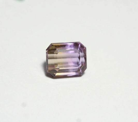 Bolivian Ametrine 3.8ct Lovely Clean BiColour Emerald Cut Gem Stone Natural Ametrine 9x8mm