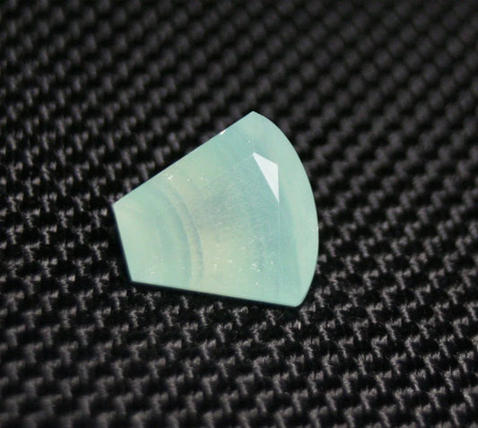 Rare Blue Green Smithsonite 6ct Madagascar Faceted Translucent Gem 11x11mm