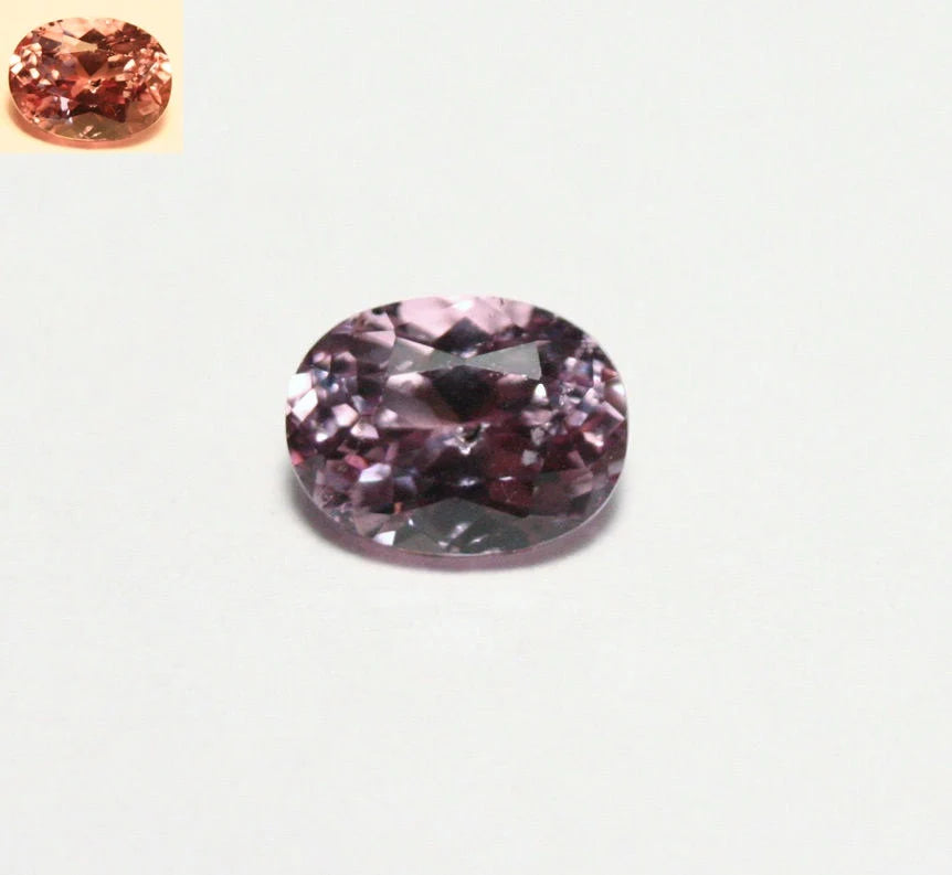 Pink Pastel Malaya Garnet 0.81ct Madagascar High Pyrope Colour Shift Garnet 6x4mm