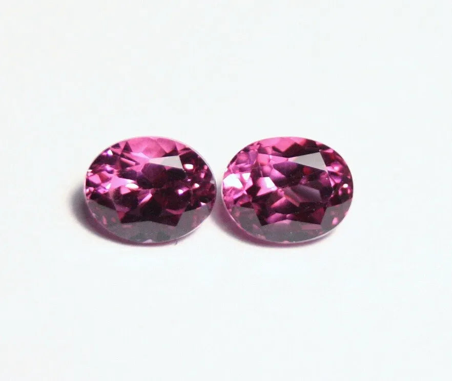 Mahenge Garnet 2.41ct Oval Pair Pastel Pink & Purple Stunning Garnet Tanzania 6x5mm