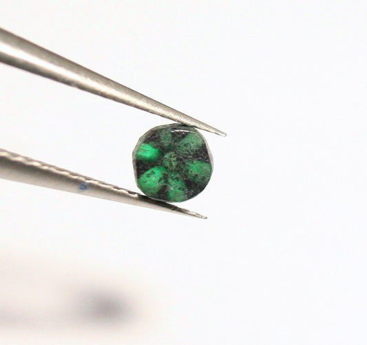 Colombian Trapiche Emerald 0.28ct Stunning Rare Natural Emerald - 4x4mm