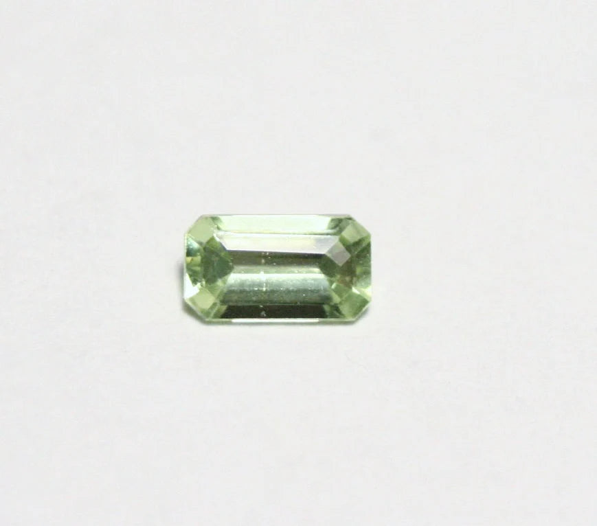 Merelani Mint Grossular Garnet 0.35ct Rare Green Faceted Fluorescent Gem 6x3mm